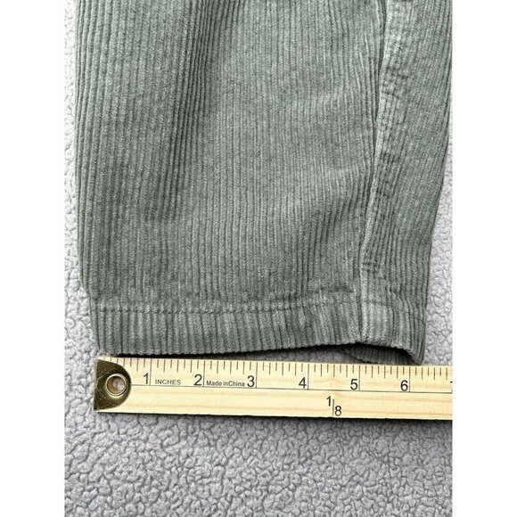 Monet Skateboard Pants Mens 28 Baggy Green Corduroy Cropped Carpenter Flaws - Picture 14 of 16
